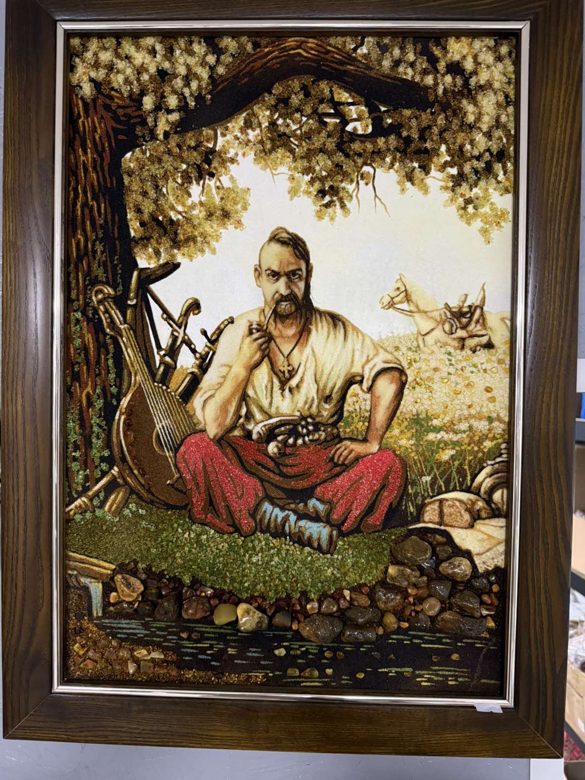 Картина з бурштину-Козак Мамалига