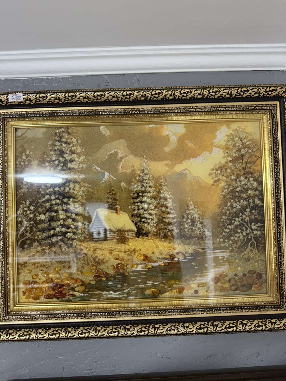 Картина з бурштину-Зимова природа